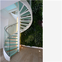 Exterior modern spiral staircase glass round stairs design