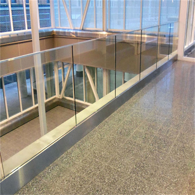 Stainless steel/aluminum U channel tempered glass balustrade PR-U083