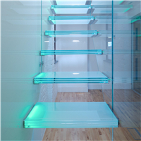 Nice style glass floating stairs glass