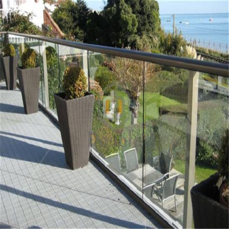 U shape glass railing for exterior deck PR-U111