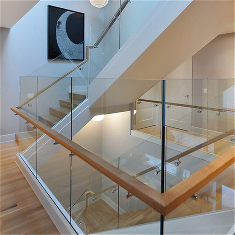 U channel balcony tempered laminated glass railing PR-U110