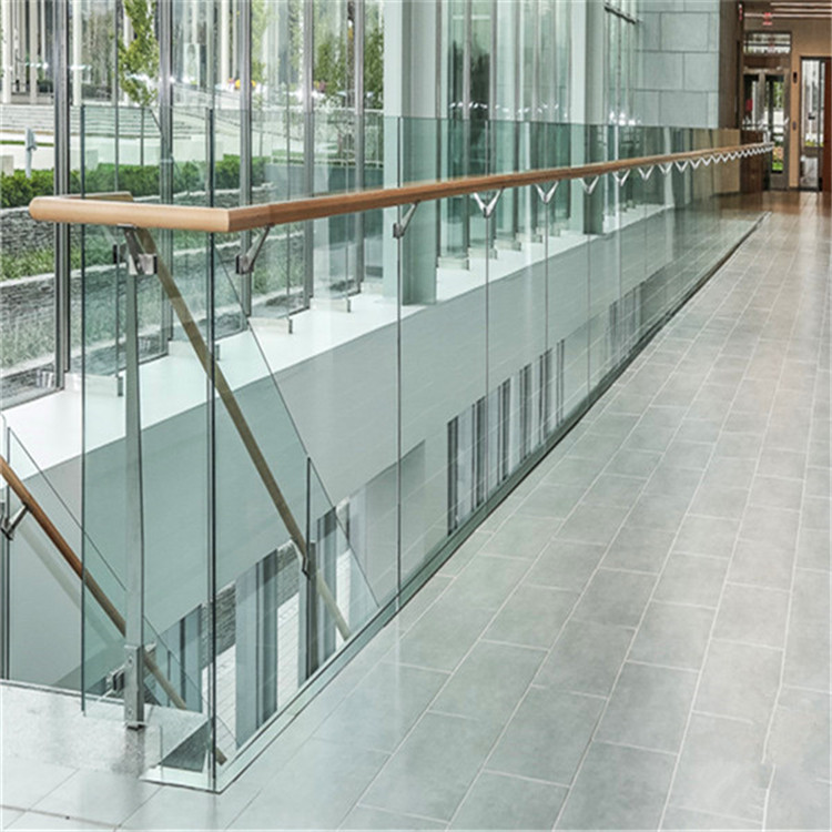 U channel frameless glass railings for balcony PR-U124