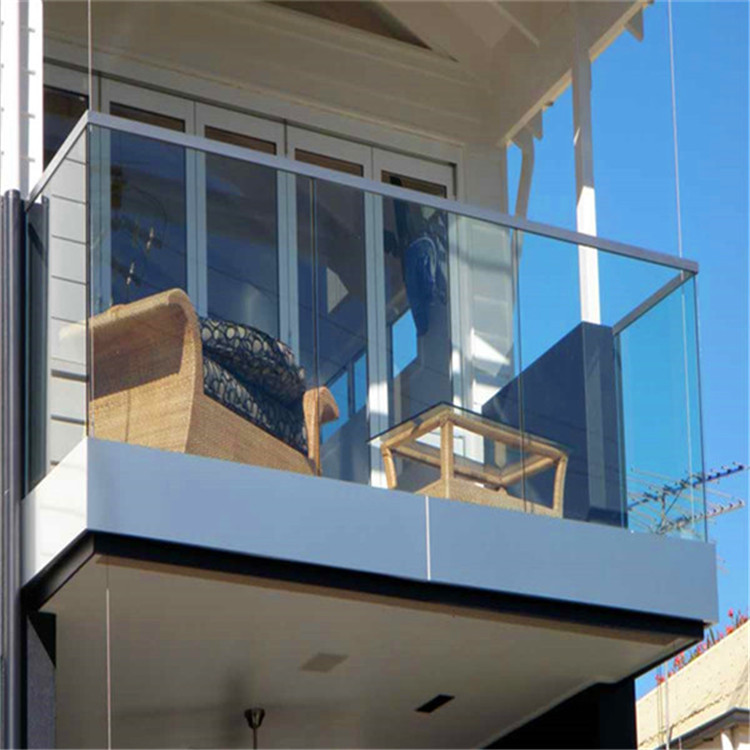 Frameless U channel glass balustrade price PR-U129