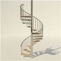 Prefabricated steel spiral staircase indoor stair design