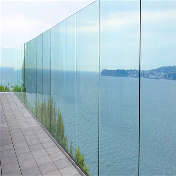 Villa balcony frameless U channel glass railing/ Aluminum glass baluster PR-U137