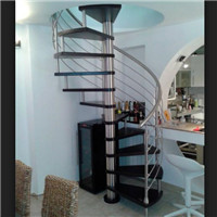 Modern spiral stairs glass tread with glass balustrade stair