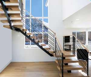 Modern steel staircase, used straight staircase