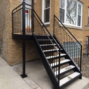 Outdoor metal straight stairs lower cost house use staircases