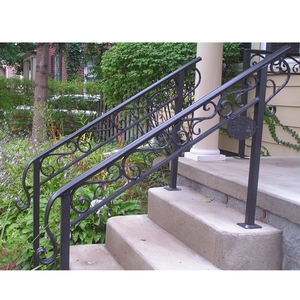 Outdoor wrought iron straight stair design