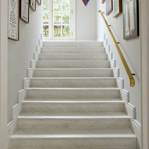 Marble modern straight staircase