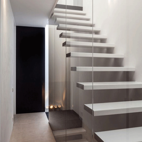 High quality Modern wrought iron straight staircase