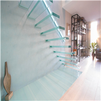 luxury staircase Interior glass staircase floating for villa