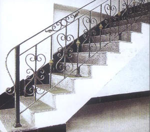 Decorative galvanized wrought iron stairs railing balustrade