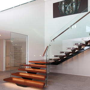 Staircase With Railing Glass And Wood Staircase