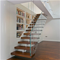 Modern style Tempered Glass floating Staircase new design floating staircase for building