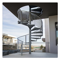 Wrought iron arc staircase/fashionable curved spiral staircase prices