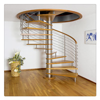 Prefab house wood and steel istructure spiral staircase prices