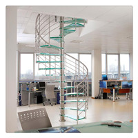 China manufacture glass Spiral Staircase Indoor exterior stair