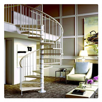 outdoor stainless steel glass spiral staircase