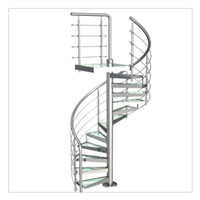 stair manufacturer directly hot sell Customized Glass Spiral Staircase