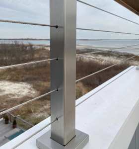 low maintenance balcony stainless steel railing design cable system railing