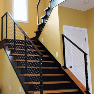 Prima black steel post cable railing designs price