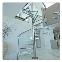 Modern House Decorative Glass Spiral Staircase