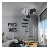 Wooden Spiral Staircase with modern style