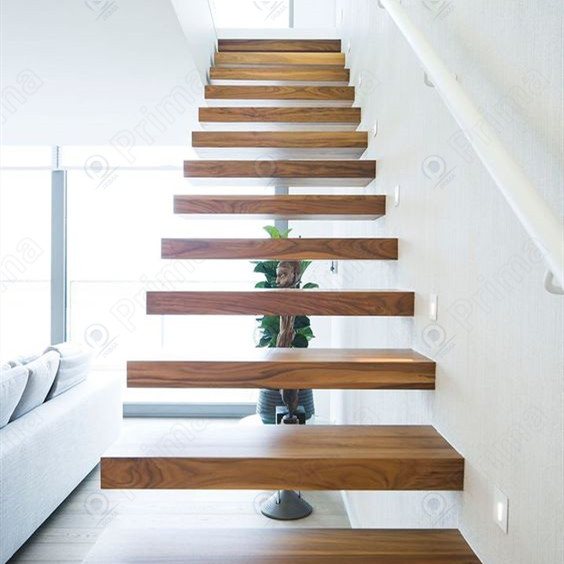 Prima timber invisible stringer floating staircase