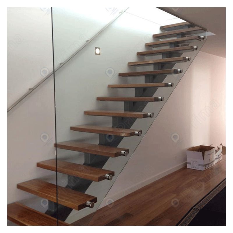 Prima modern minimalist decorative style central stringer staircase 